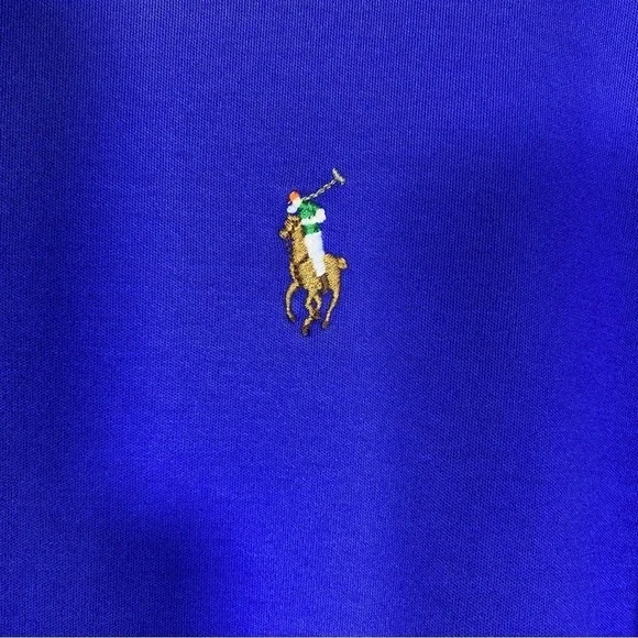 Polo Ralph Lauren collared pol0 shirt  L Blue Pima soft touch cotton small horse - Picture 6 of 6